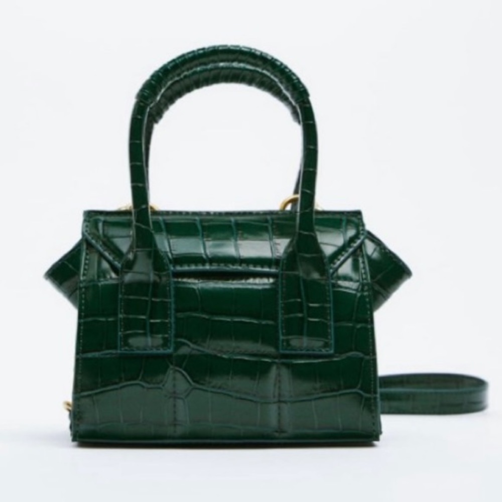 Zara Animal Print Croc Mini Crossbody Bag - Picture 2 of 6